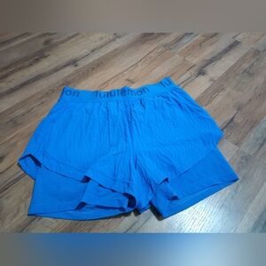 Lululemon graphic blue shorts